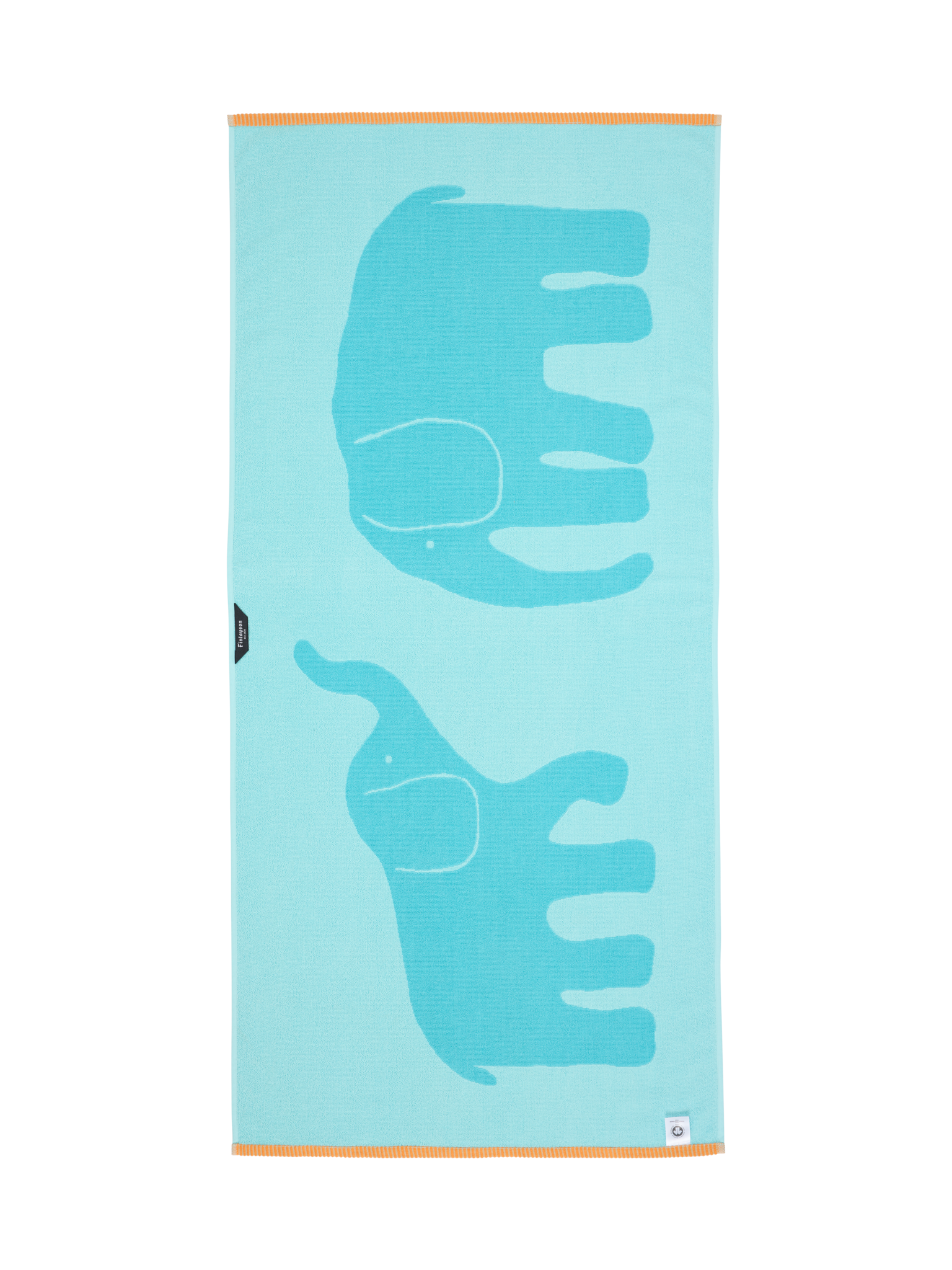 70564-5415-05-06_1; Finlayson Elefantti vapaa Bath towel Turquoise / Orange / 70x150 cm 