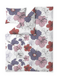 Finlayson COM Lei duvet cover set Red / Lilac / Light pink / 150x210 + 50x60 cm