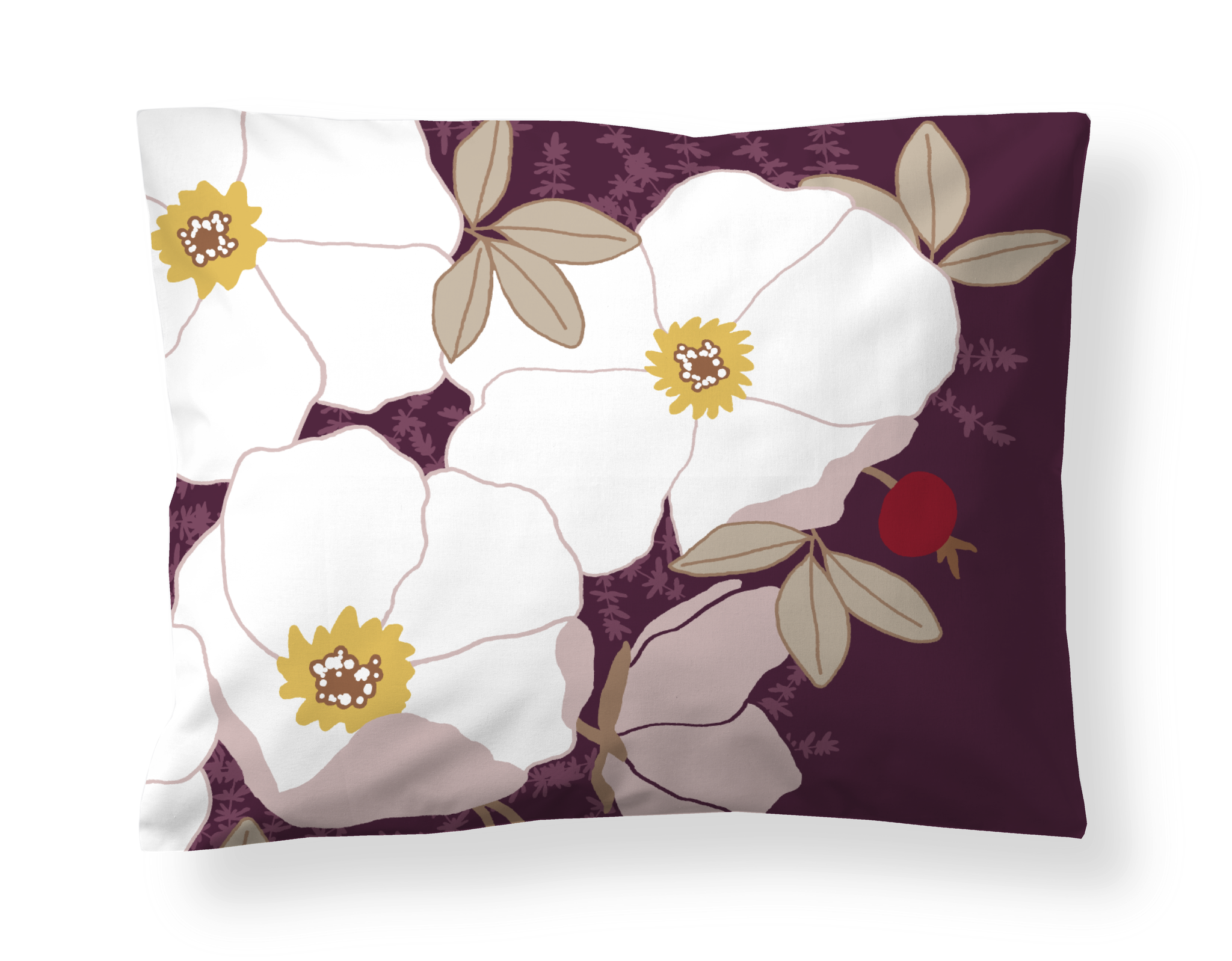 60138-5489-01-10; Finlayson Rosa Sateen Pillowcase Plume / 50x60 cm 