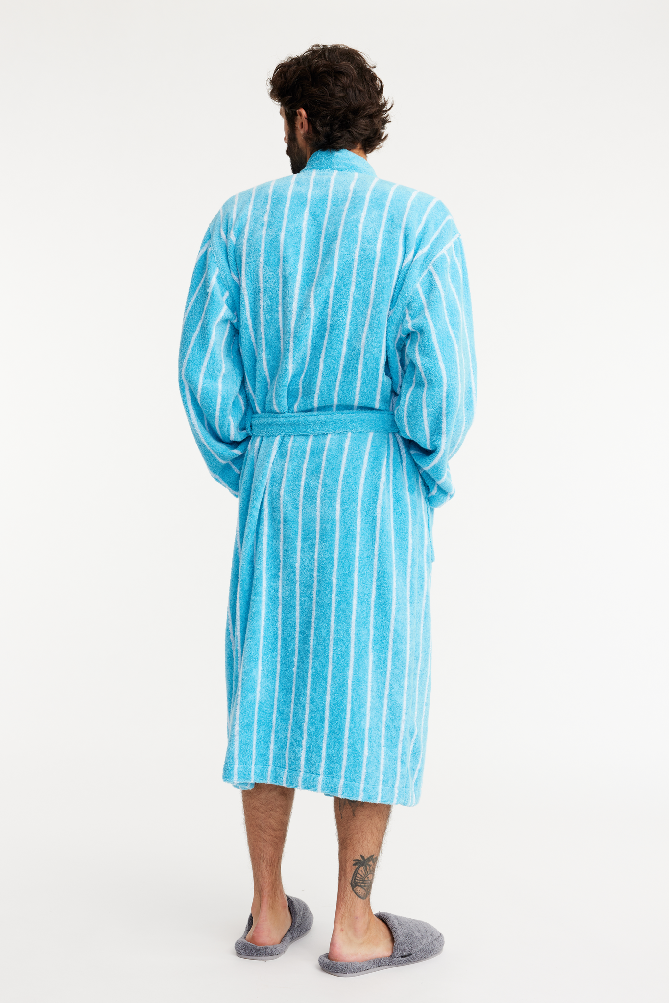 70244-5432-01-03_3; Finlayson Original Long Drink Bathrobe Turquoise / XXL 