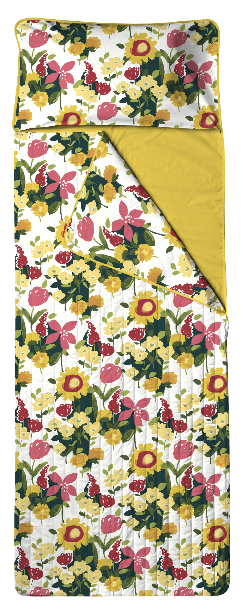 60432-5484-01-06; Finlayson Ihana Sleep Bag Yellow / Green / Red / 90x250 cm 