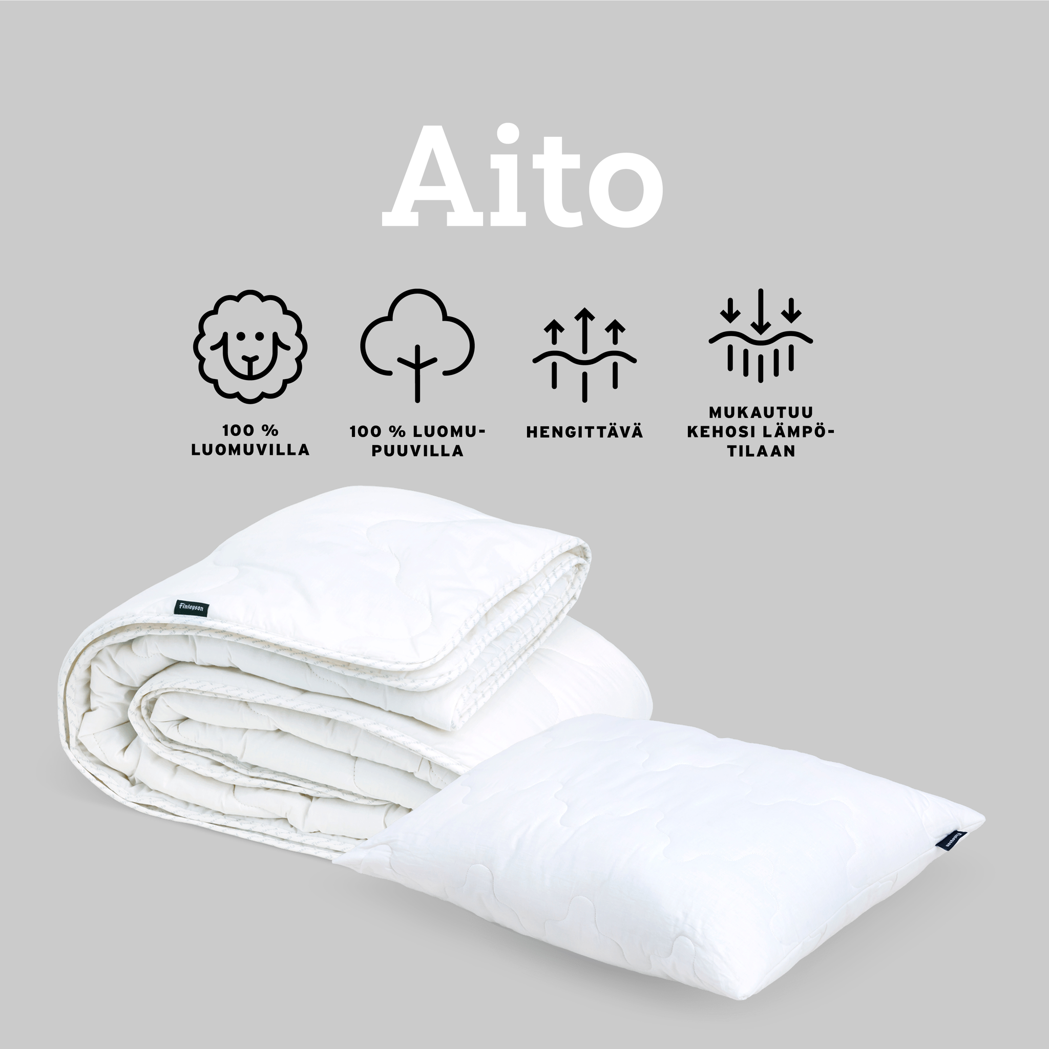 40511-0401-01-04_3; Finlayson Aito Duvet White / 150x200 cm 