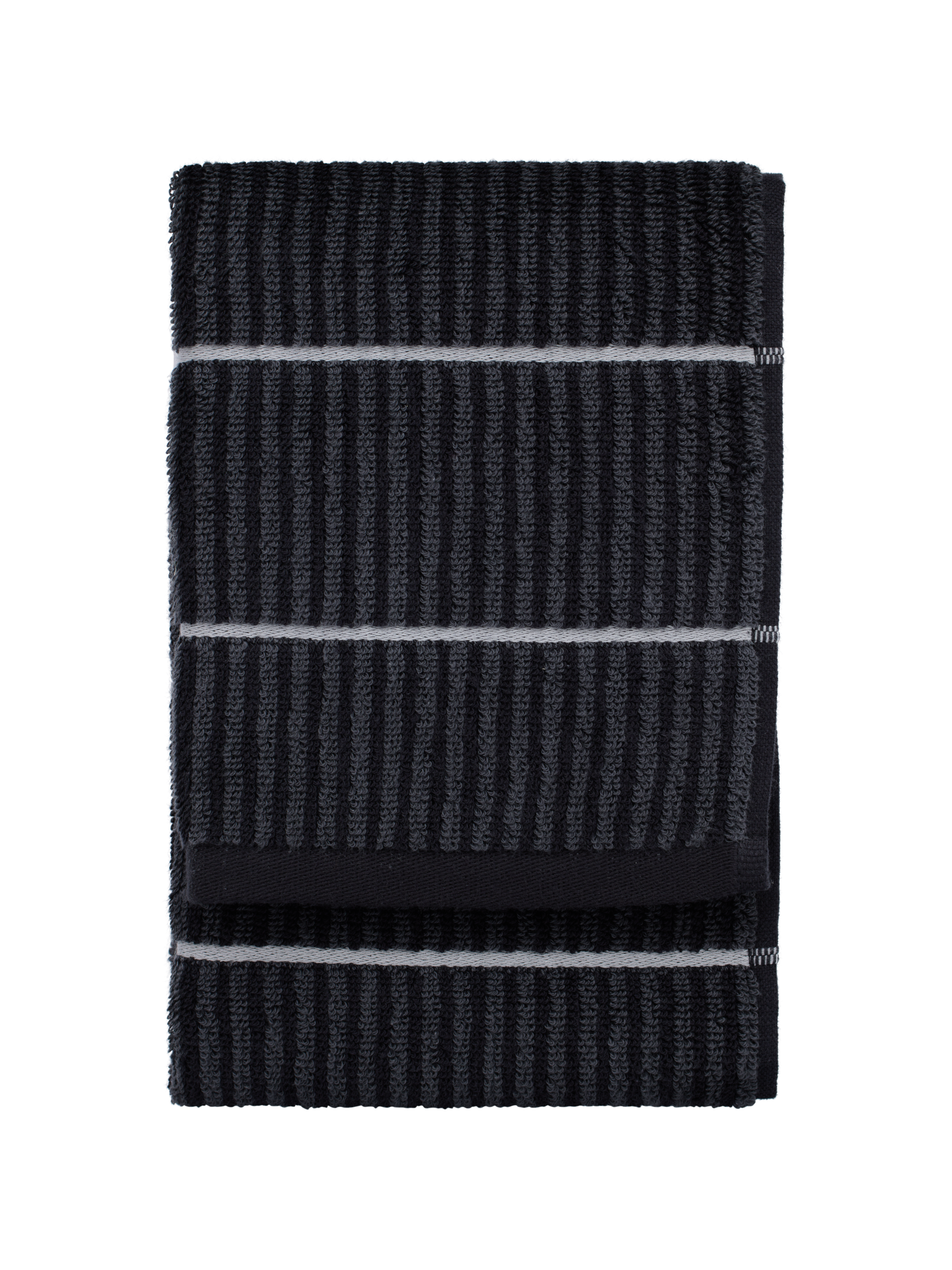 70577-4292-10-12; Finlayson Ruoko Hand towel Black / Grey / 50x70 cm 