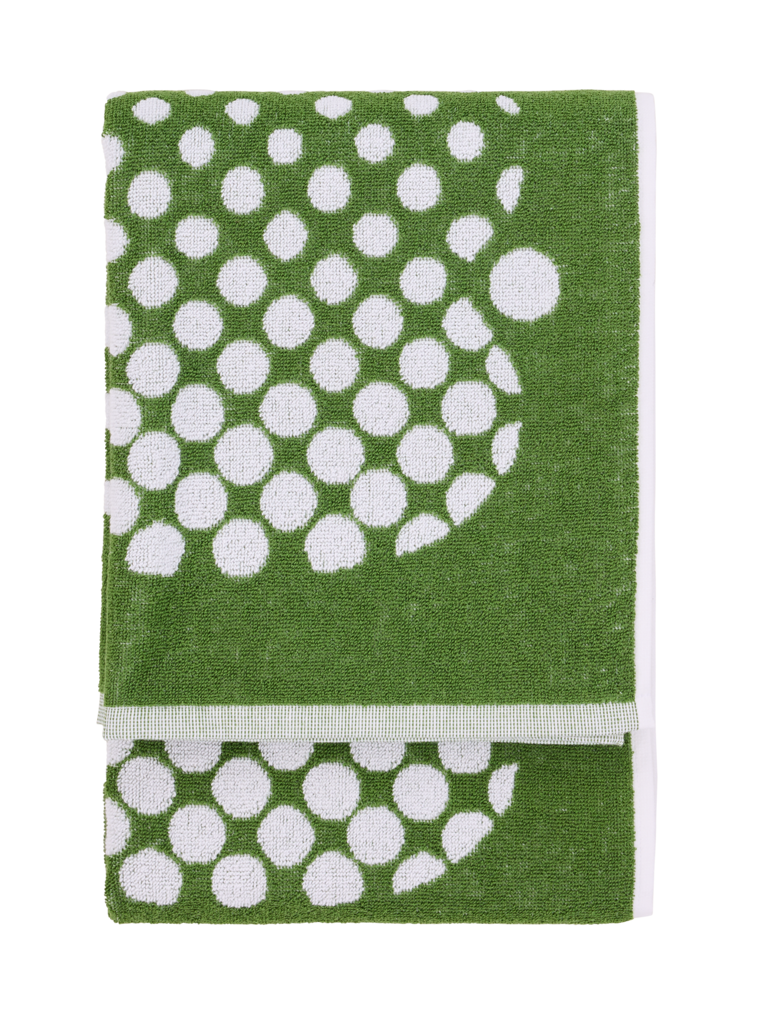 71064-1367-05-06_3; Finlayson Optinen Omena Bath Towel Green / 70x140 cm 