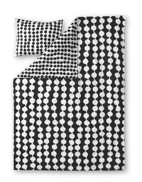 60652-4654-01-06; Finlayson Pampula Duvet Cover Set Black / White / 150x210 + 50x60 cm 