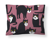 60136-5075-03-10; Finlayson Spot the Dog Pillowcase Mauve / Black / Yellow / 50x60 cm 