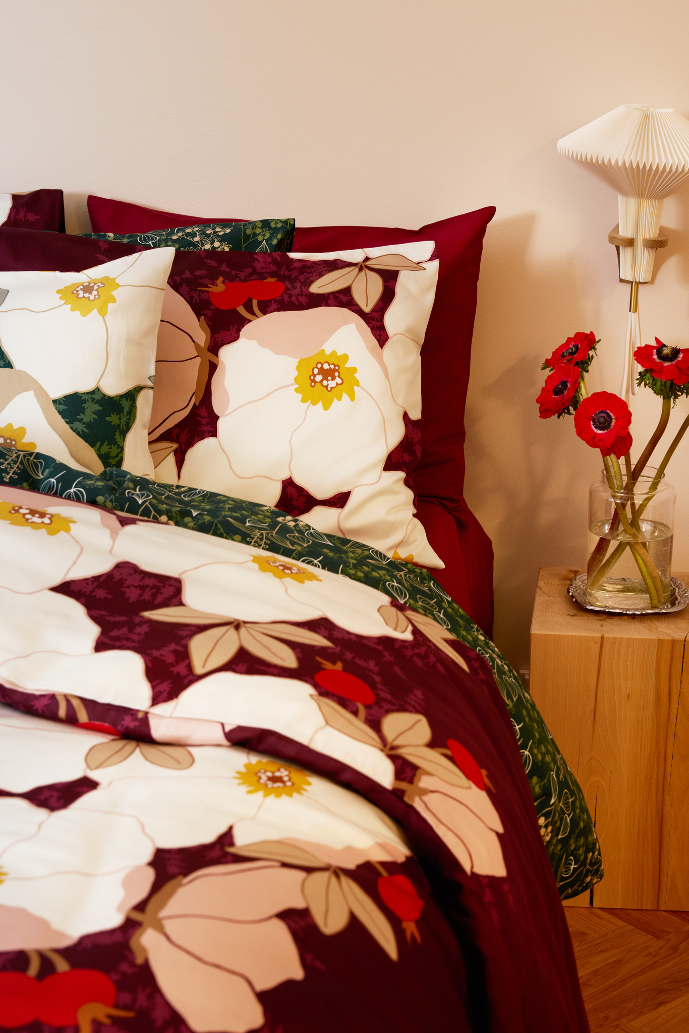 60712-5489-01-06_1; Finlayson Rosa Sateen Duvet Cover set Plume / 150x210 + 50x60 cm 