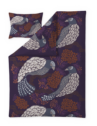 108802-3959; Finlayson COM Vallila Viserrys sateen duvet cover set Terra-violet / 150x210 cm