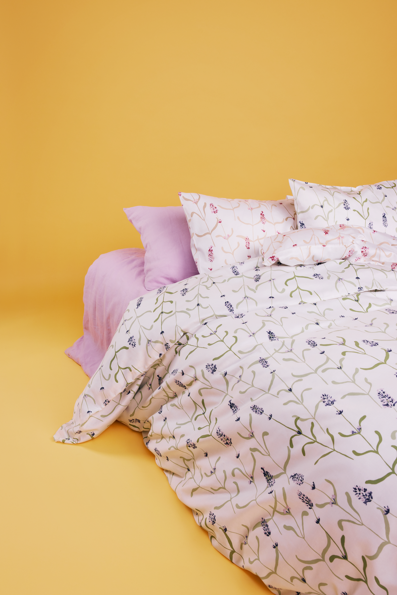 60137-5485-01-10_1; 60137-5485-02-10_1; Finlayson Juuli Tencel Sateen Pillowcase Purple / Green / 50x60 cm 
