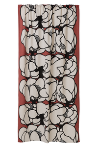 107212-4202; Finlayson COM Vallila Makeba curtain Red-grey / 140x250 cm