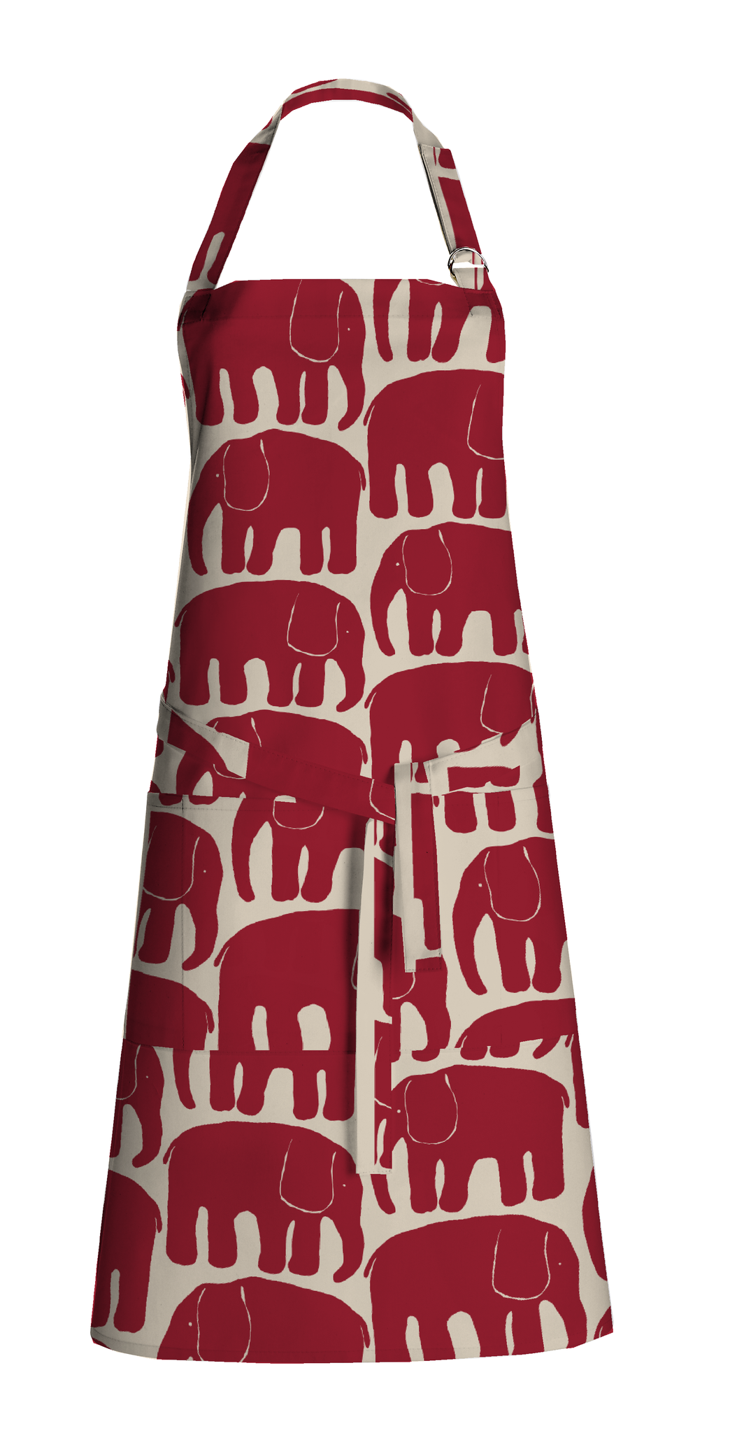 80040-4547-28-10; Finlayson Elefantti Apron Red / Beige / 70x85 cm 