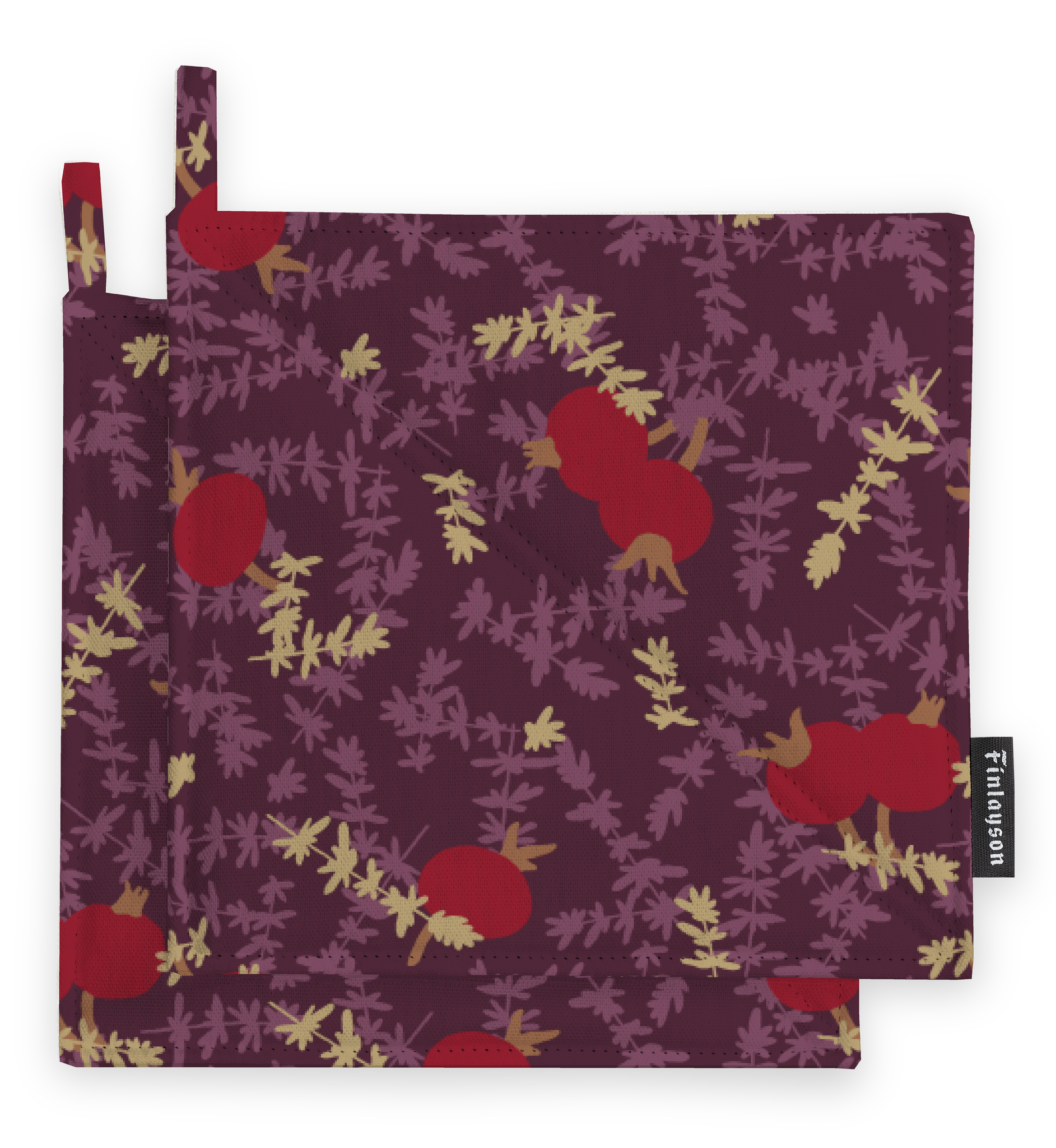 80017-5498-01-10; Finlayson Ruusunmarja Potholder 2 pcs Plume / 22x22 cm 