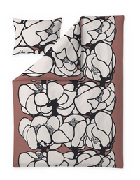 105091-4202; Finlayson COM Vallila Makeba sateen duvet cover set Red-grey / 150x210 cm