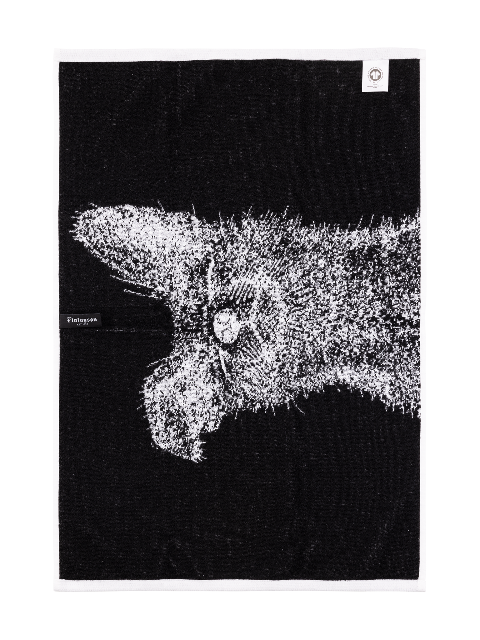 70510-5412-01-12_2; Finlayson Kettu Hand Towel Black / White / 50x70 cm 