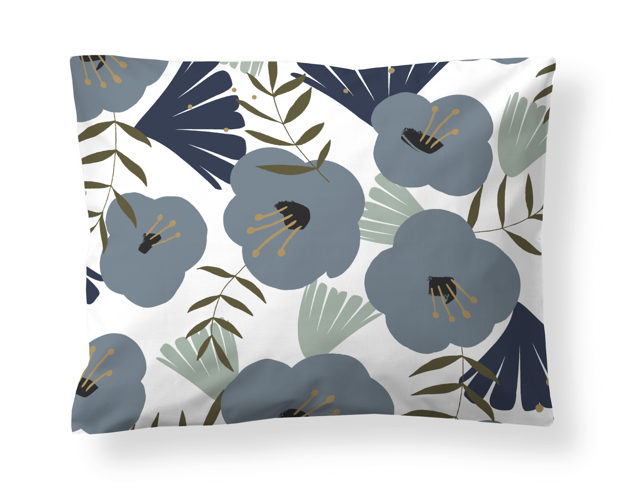 60136-5121-02-10; Finlayson Anni Pillowcase White / Blue / 50x60 cm 