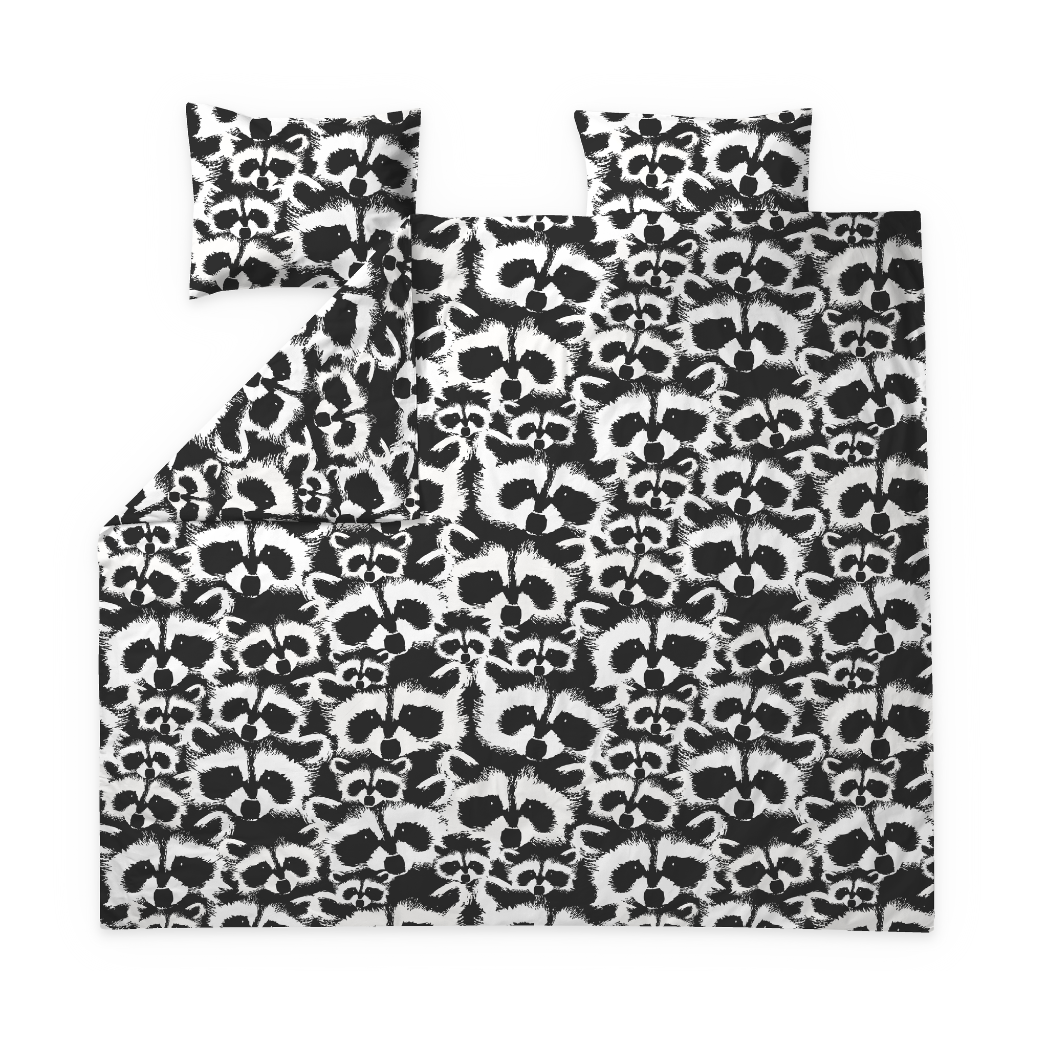 60682-4682-03-05; Finlayson Pesue Double Duvet Cover Set Black / White / 240x210 + 50x60 cm 