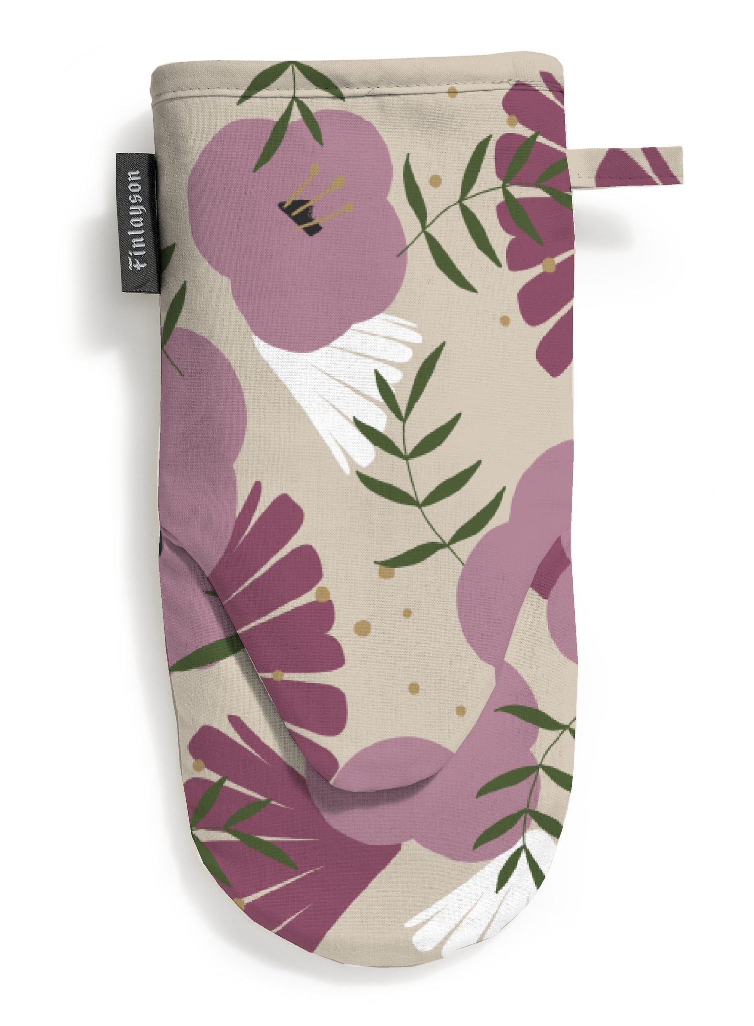 80008-5138-03-10; Finlayson Anni Ovenmitt Malva / Beige / 15x30 cm 