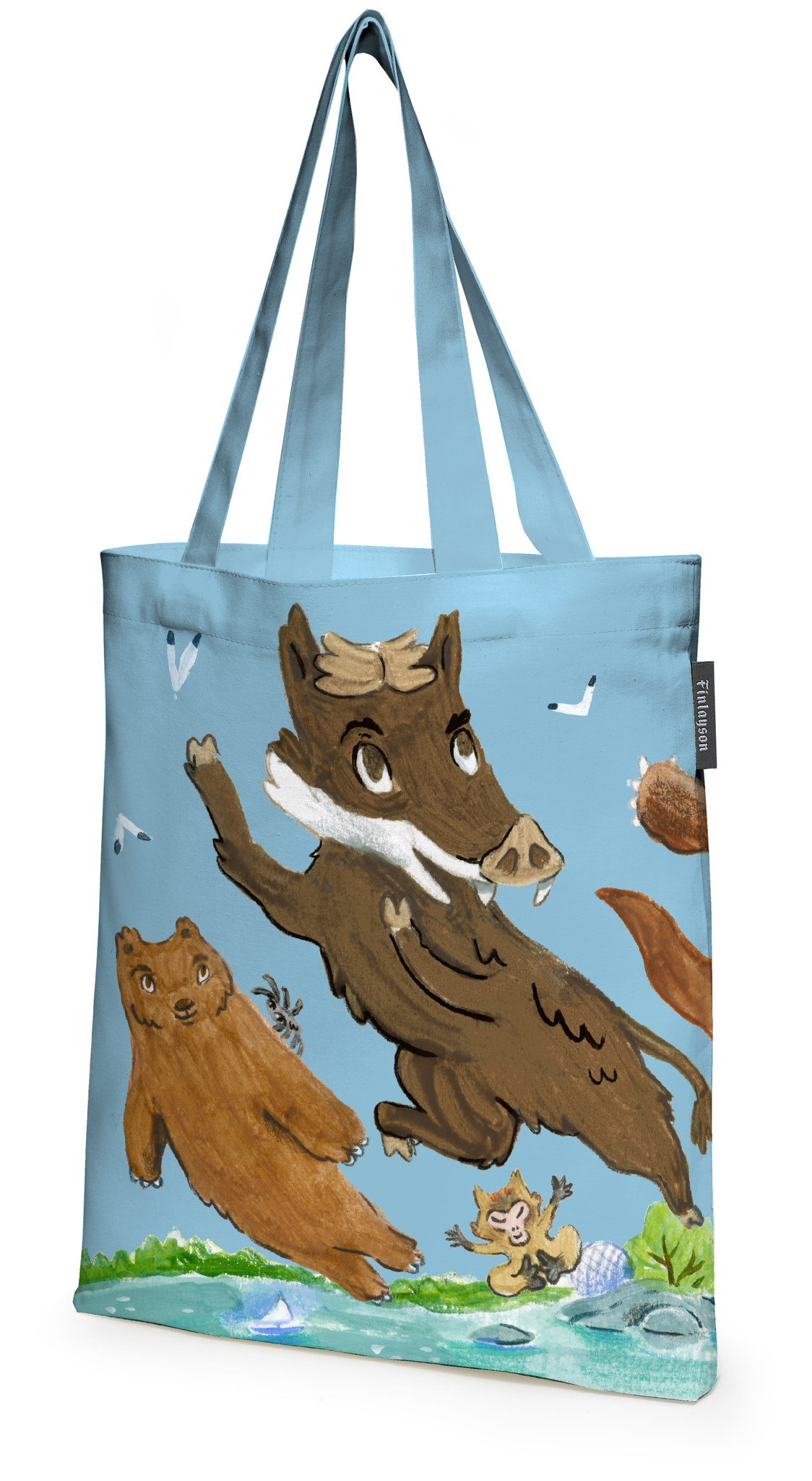 80220-5507-01-10_3; Finlayson Sankarit Tote bag Multi / 36x42 cm 