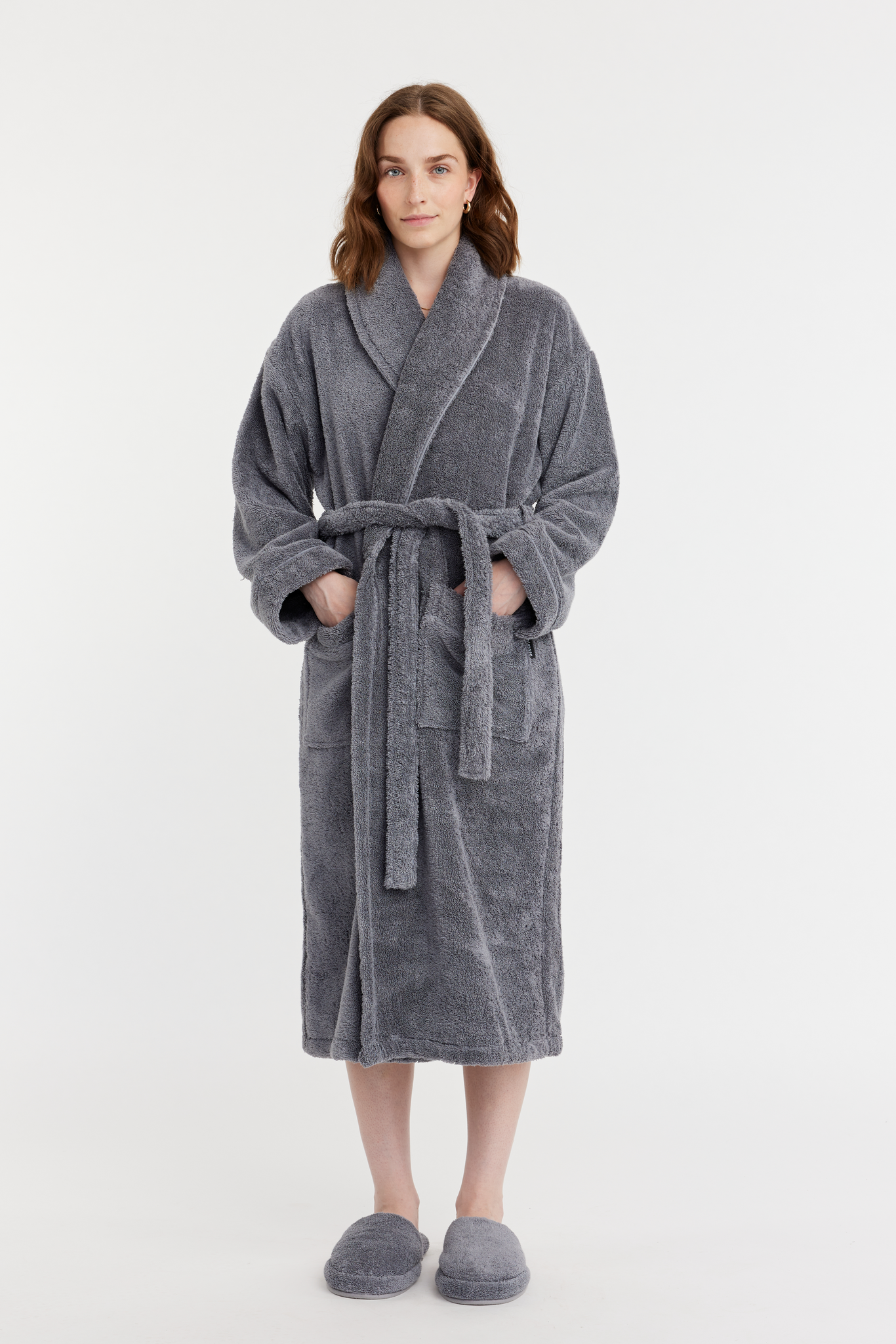 70227-0004-03-03_3; 70227-0004-02-03_3; 70227-0004-01-03_3; Finlayson Hali Bathrobe Grey / S/M 