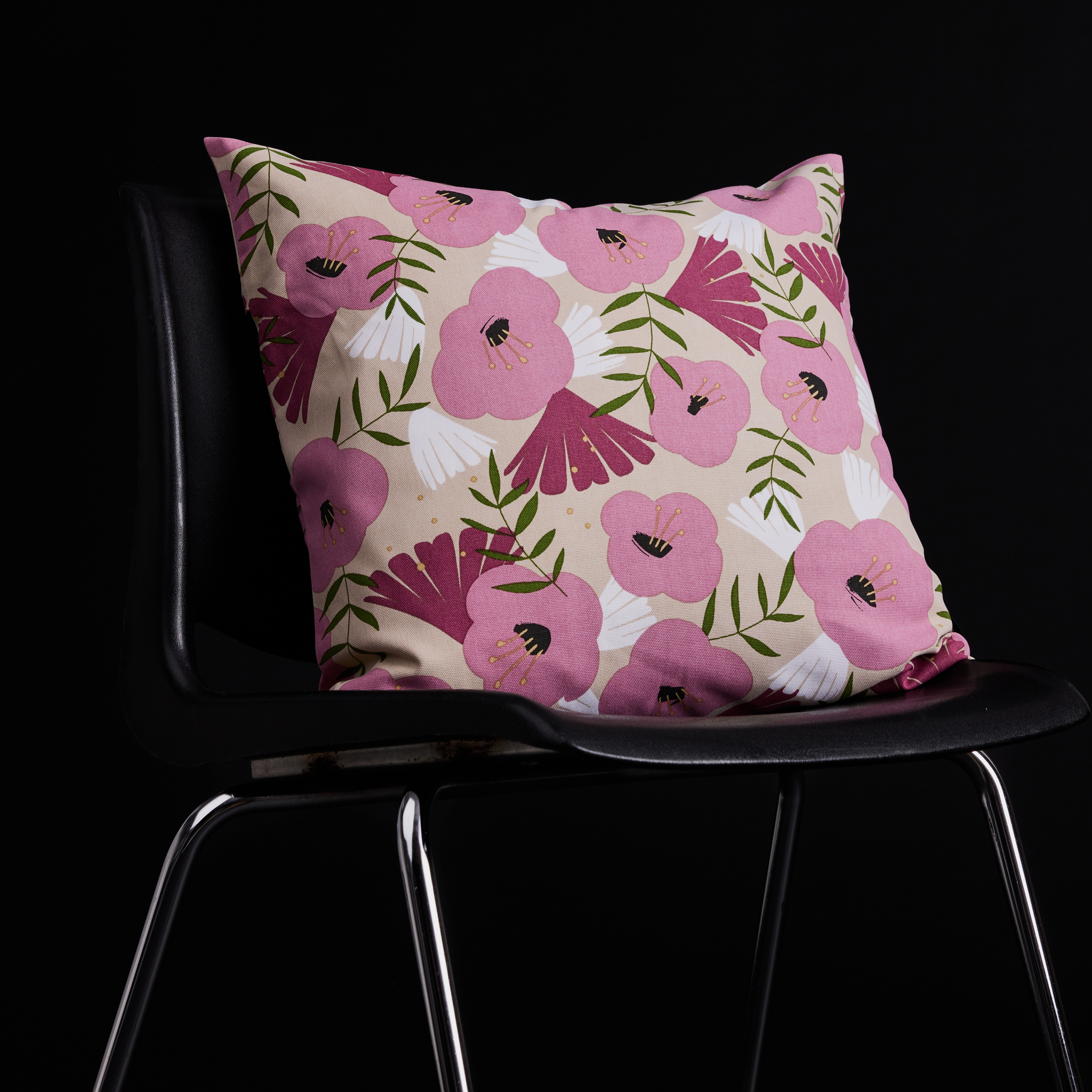 80813-5138-03-04; Finlayson Anni Cushion Cover Malva / Beige / 48x48 cm 