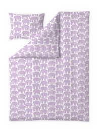 60652-4547-29-06; Finlayson Elefantti Duvet Cover set Light Lilac / 150x210 + 50x60 cm 