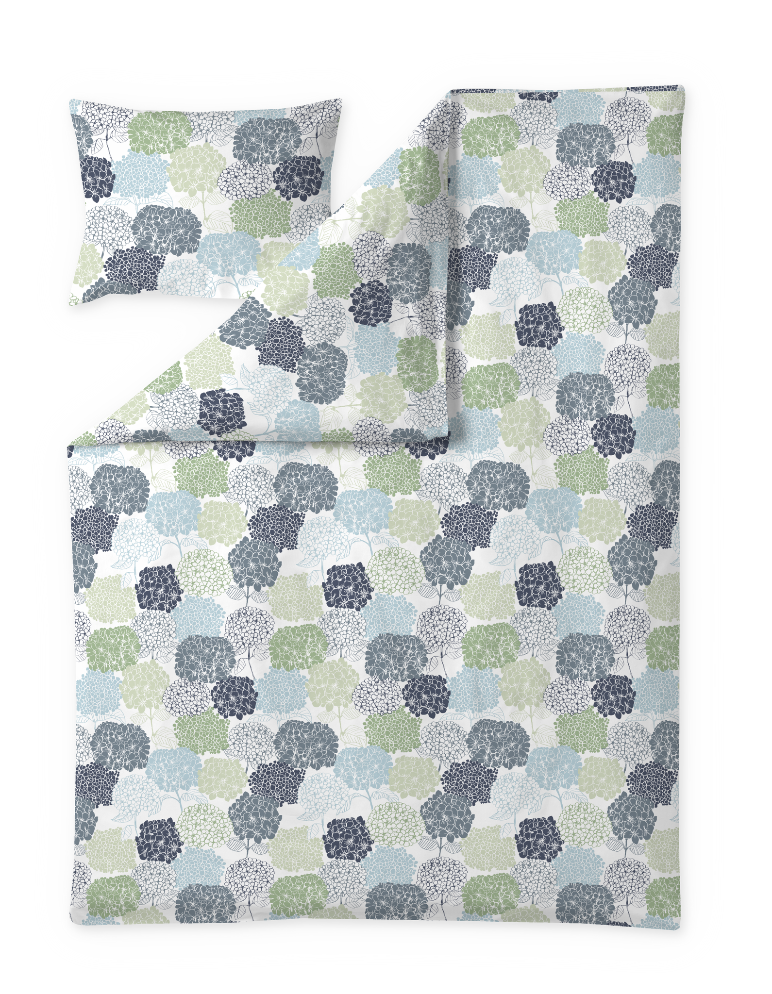 60650-5199-07-06; Finlayson Kaino Duvet cover set Blue / Green / 150x210 + 50x60 cm 