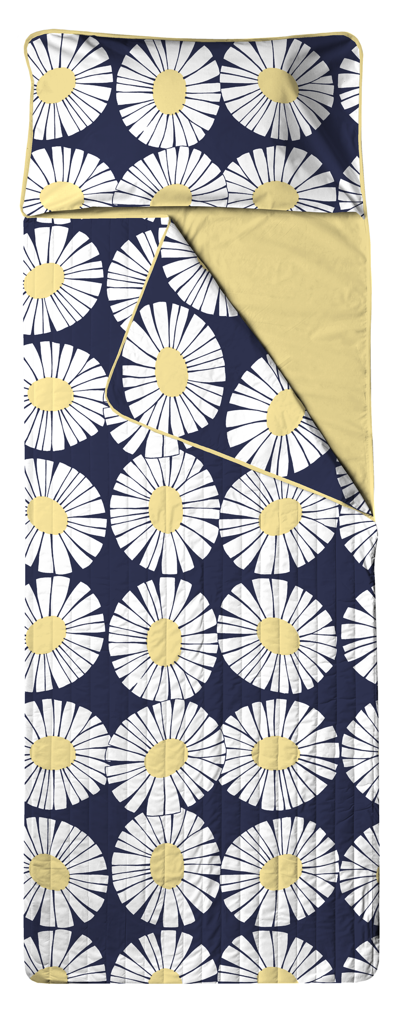 60432-5488-02-06; Finlayson Valo Sleep Bag Dark Blue / Yellow / 90x250 cm 
