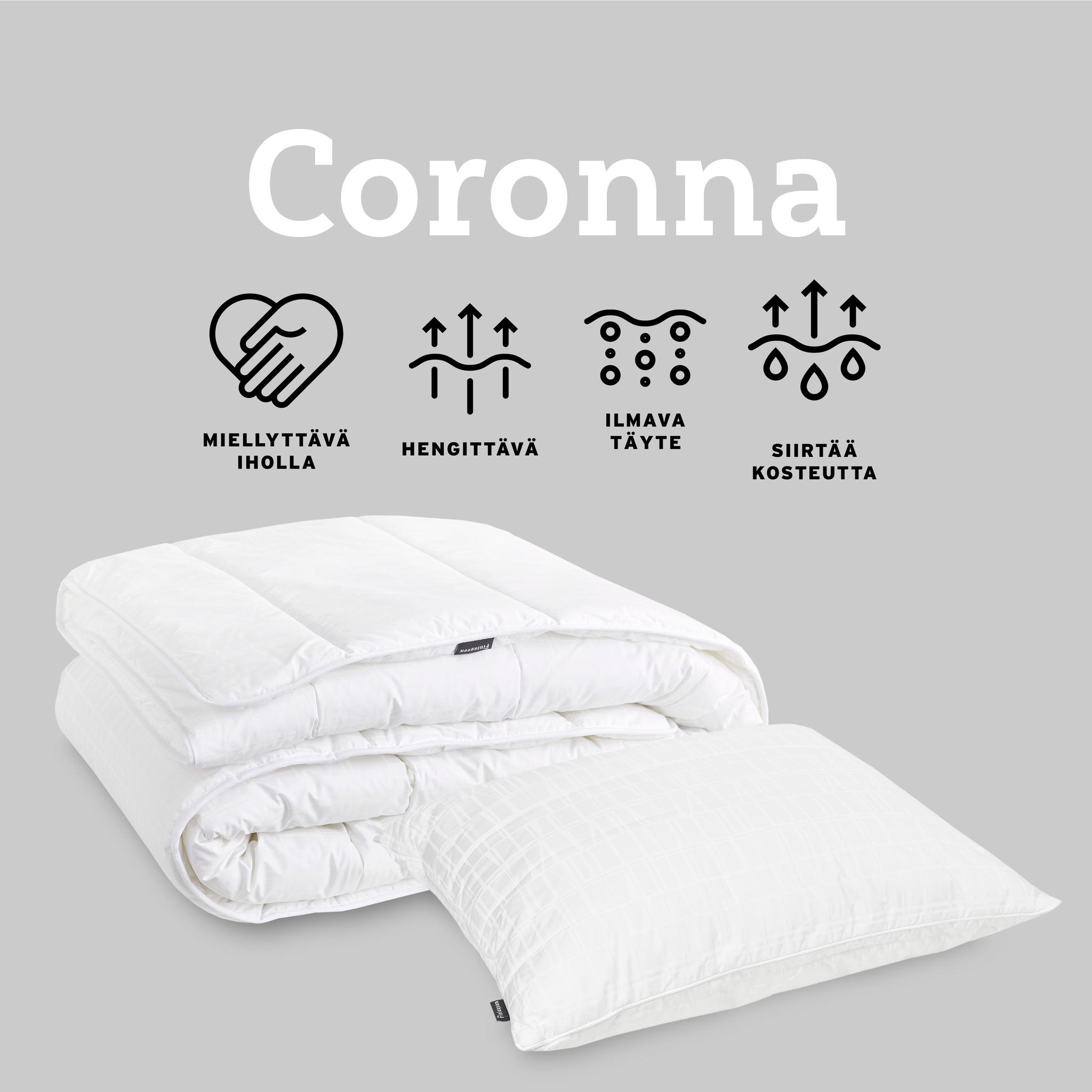 40023-3435-01-06_4; Finlayson Coronna Adjustable Pillow White / 50x60 cm 