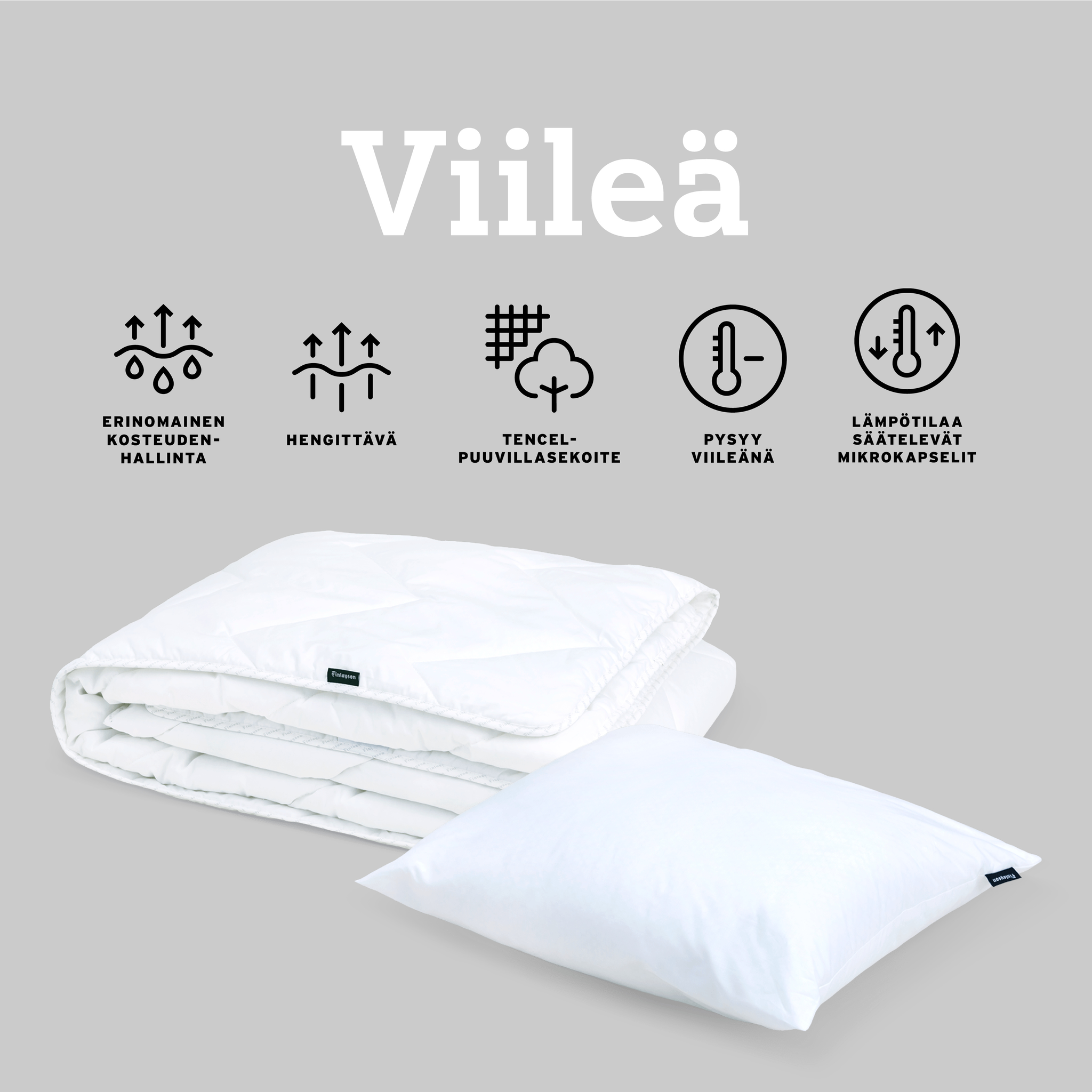 40510-0402-01-04_3; Finlayson Viileä Duvet White / 150x200 cm 