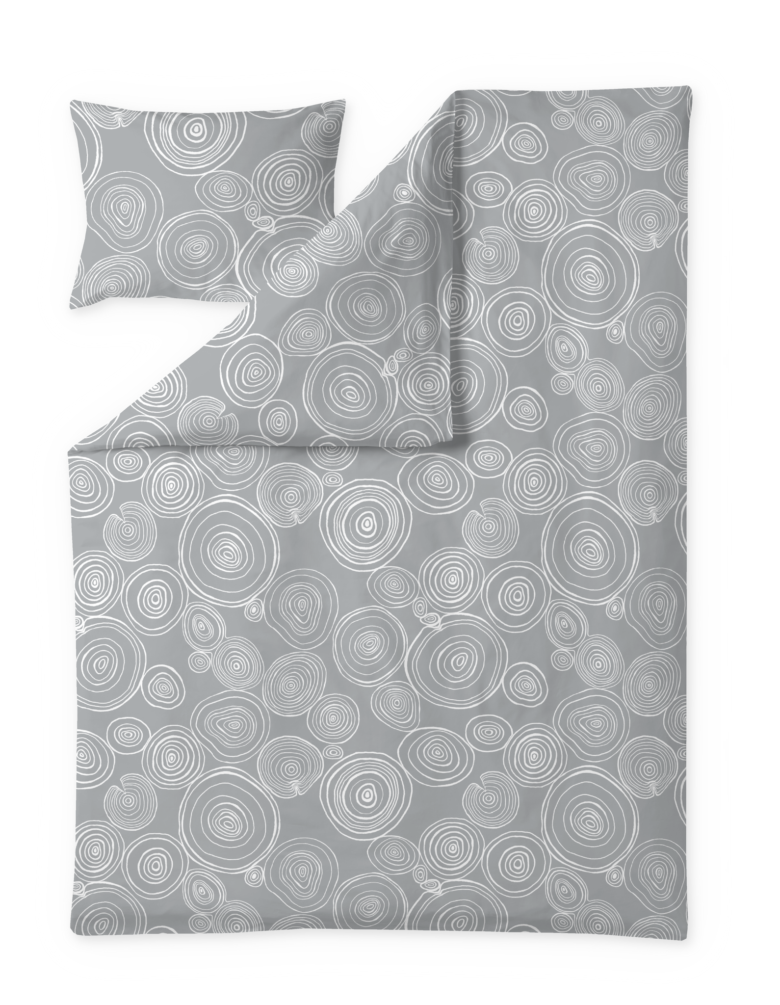 60712-5471-01-06; Finlayson Tarina Sateen duvet cover set Grey / 150x210 + 50x60 cm 