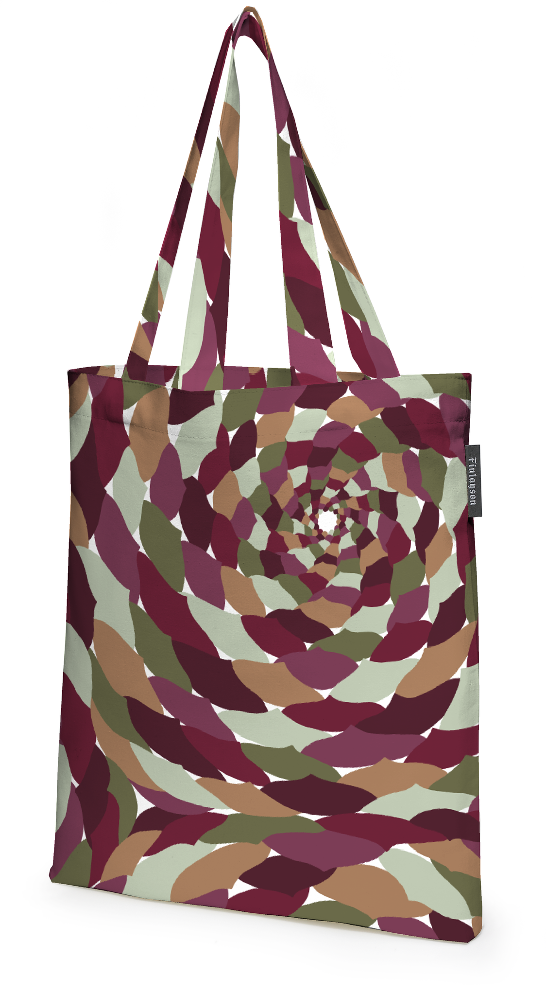 80220-5467-01-05; Finlayson Jatkumo Tote bag Wine / Green / 36x42 cm 