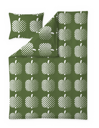 61652-3963-13-06; Finlayson Optinen omena Duvet Cover set Green / White / 150x210 + 50x60 cm 
