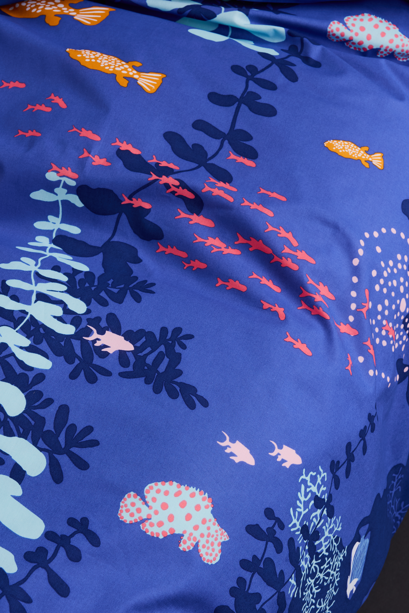 60652-4475-03-06_2; 60662-4475-03-06_2; Finlayson Sukellus Children's Duvet Cover set Blue / Orange / 120x160 + 40x60 cm 