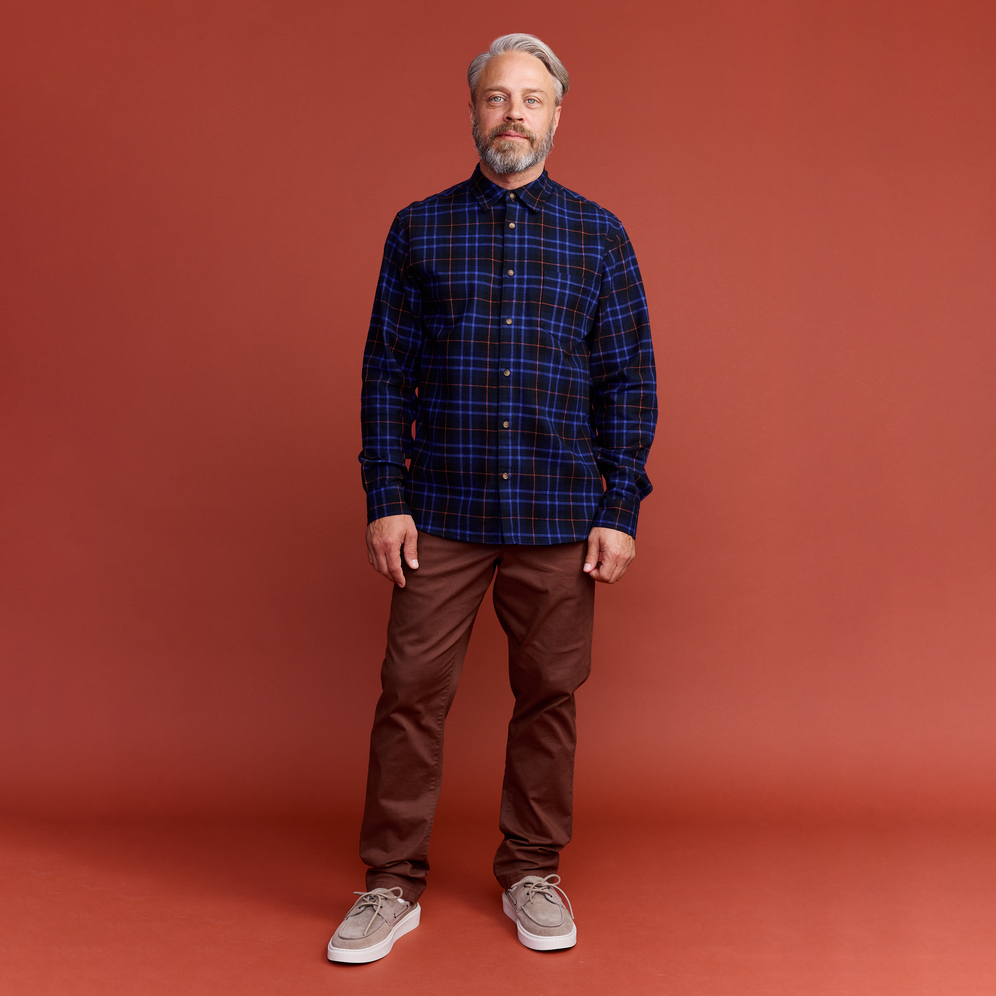 22709780001; Finlayson Tartaani Shirt Navy / Terra / S 