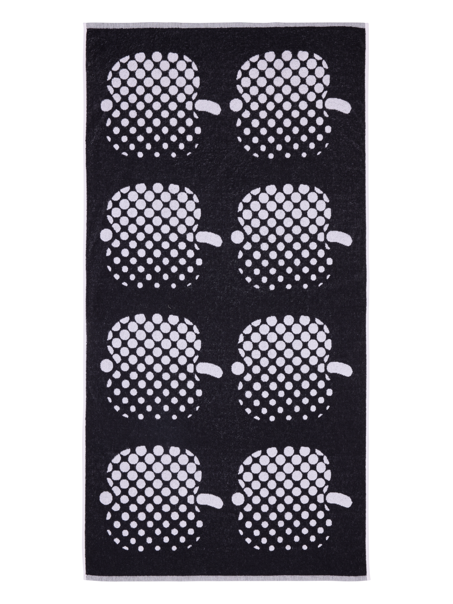 71064-1367-06-06; Finlayson Optinen Omena Bath Towel Black / 70x140 cm 
