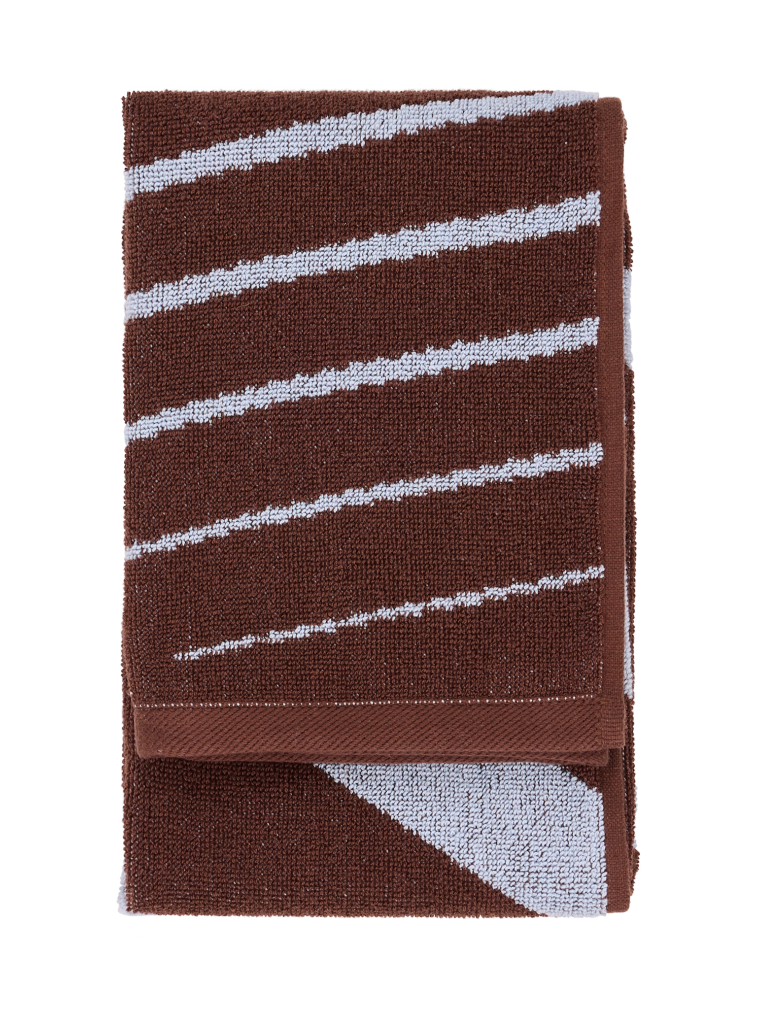 70563-4424-02-12; Finlayson Korret Hand Towel Brown / Light Blue / 50x70 cm 