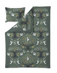 Finlaysonshop.com Vapaus duvet cover set Green / White / 150x210 + 50x60 cm