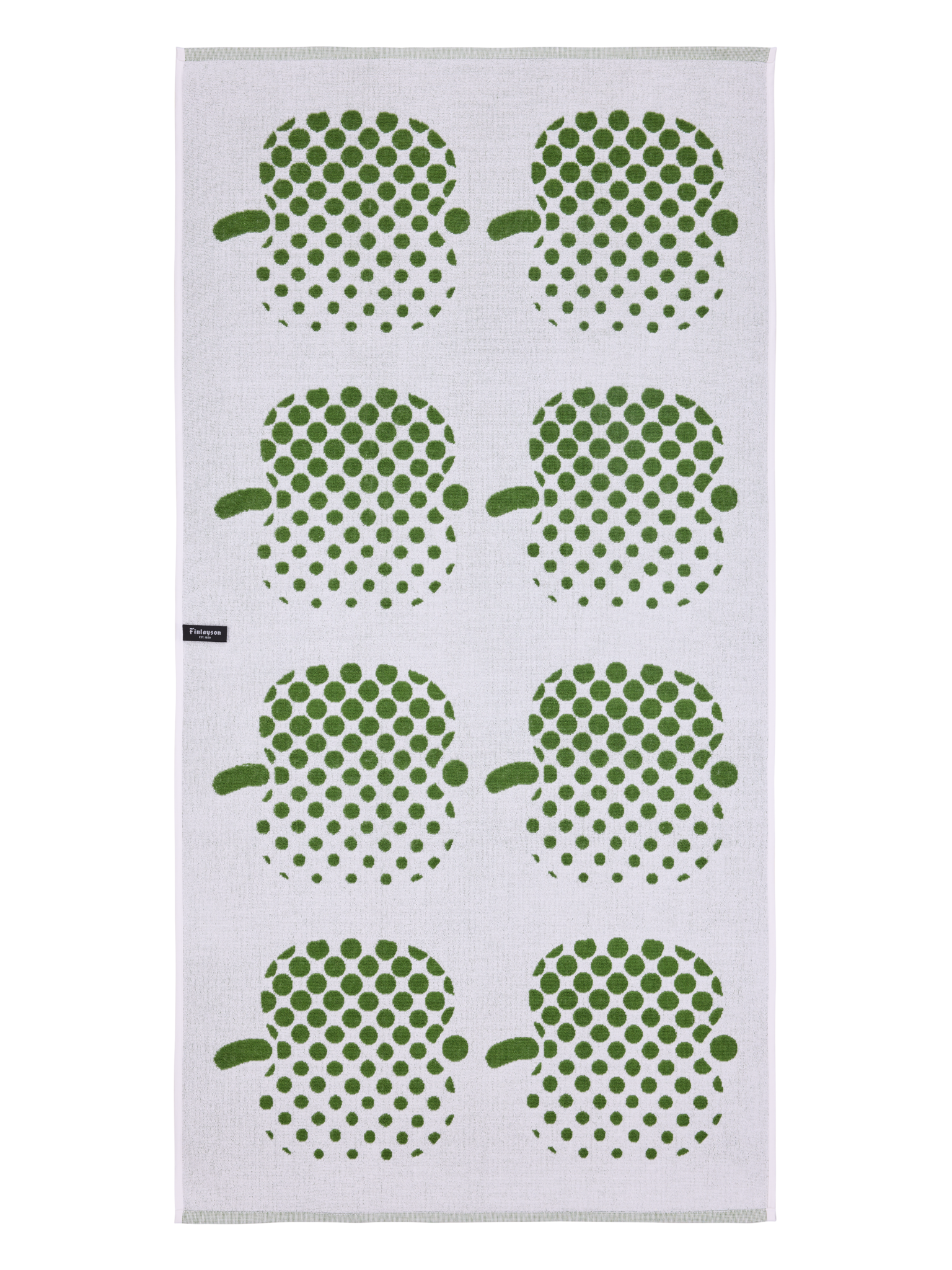 71064-1367-05-06_2; Finlayson Optinen Omena Bath Towel Green / 70x140 cm 
