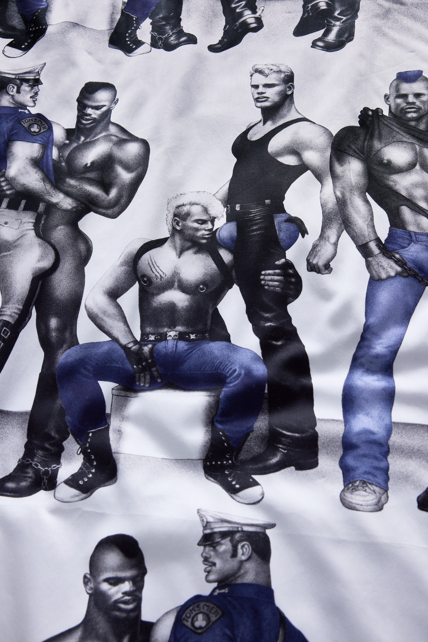 60157-4924-01-10_1; Finlayson Tom of Finland Sateen pillow case Black / Blue / 50x60 cm 