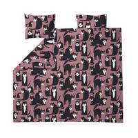 Finlaysonshop.com Spot the Dog duvet cover set Mauve / Black / 240x210 + 50x60 cm