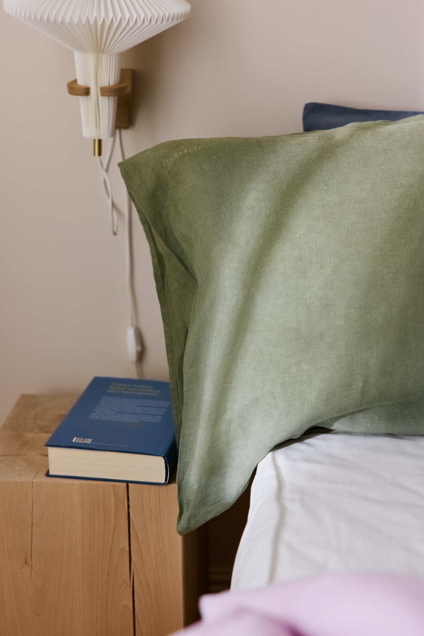 60260-0200-08-10_3; Finlayson Lino Linen duvet cover set Lichen Green / 50x60 cm 