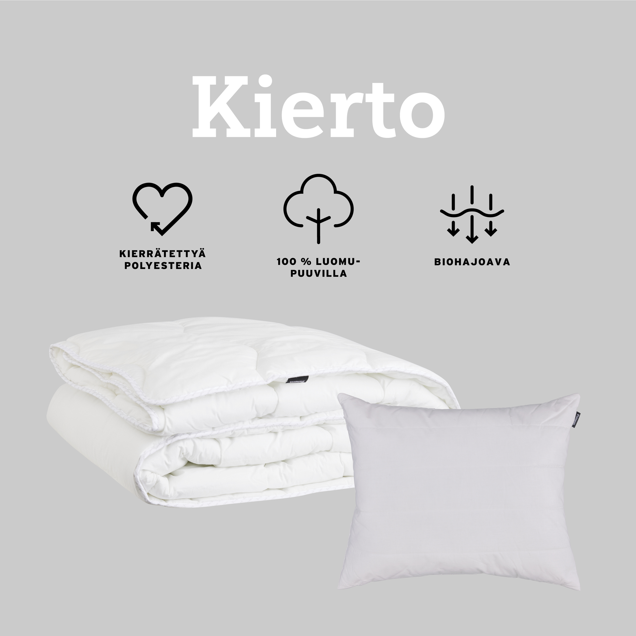 40621-0403-01-04_3; Finlayson Kierto Duvet White / 240x200 cm 