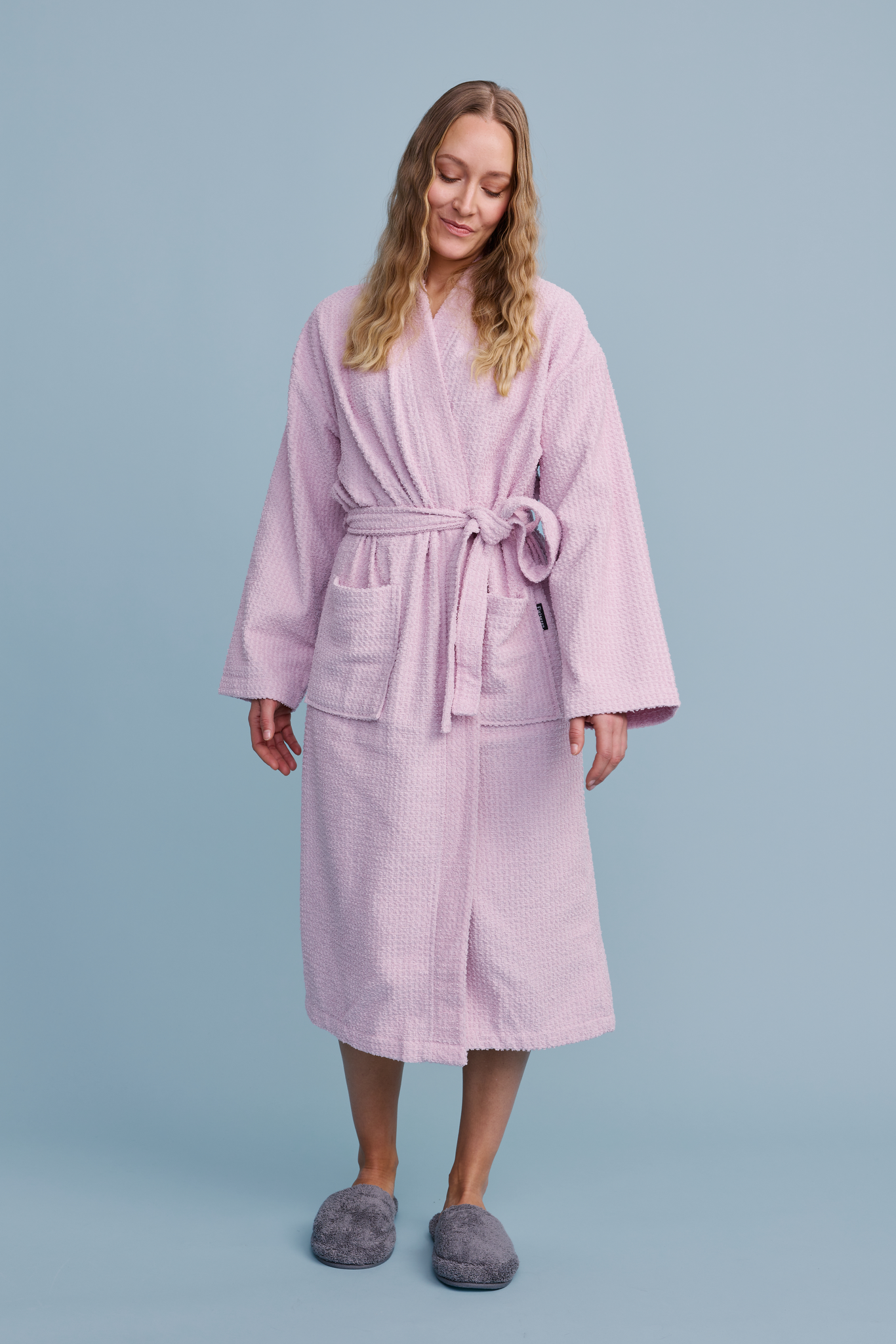 71122-0001-01-03_2; 71121-0001-01-03_2; Finlayson Pehmis Bathrobe Rose / S/M 