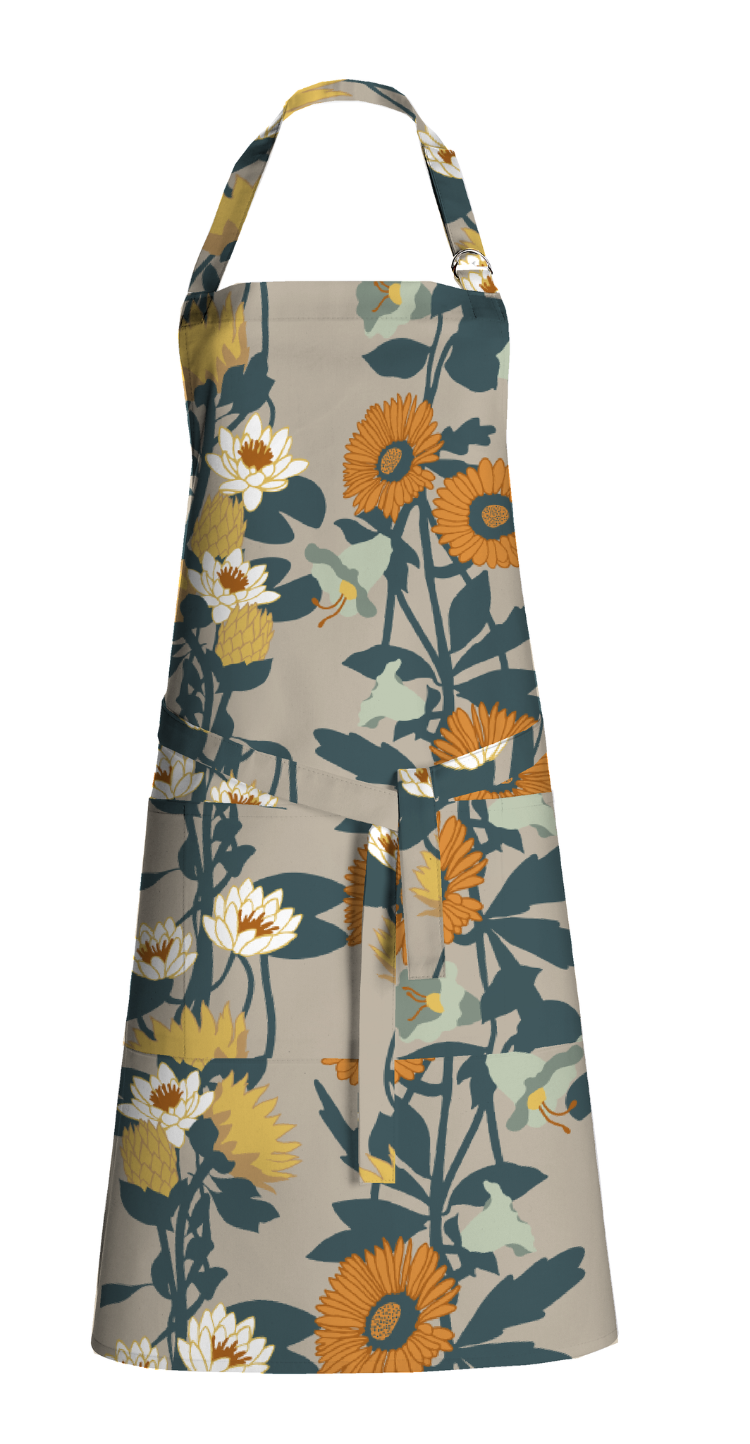 80045-5491-03-10; Finlayson Kaksin Apron Orange / Beige / 70x85 cm 
