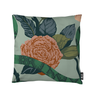 109131-7130; Finlayson Kielletty puutarha Cushion Cover Green / 43x43 cm 