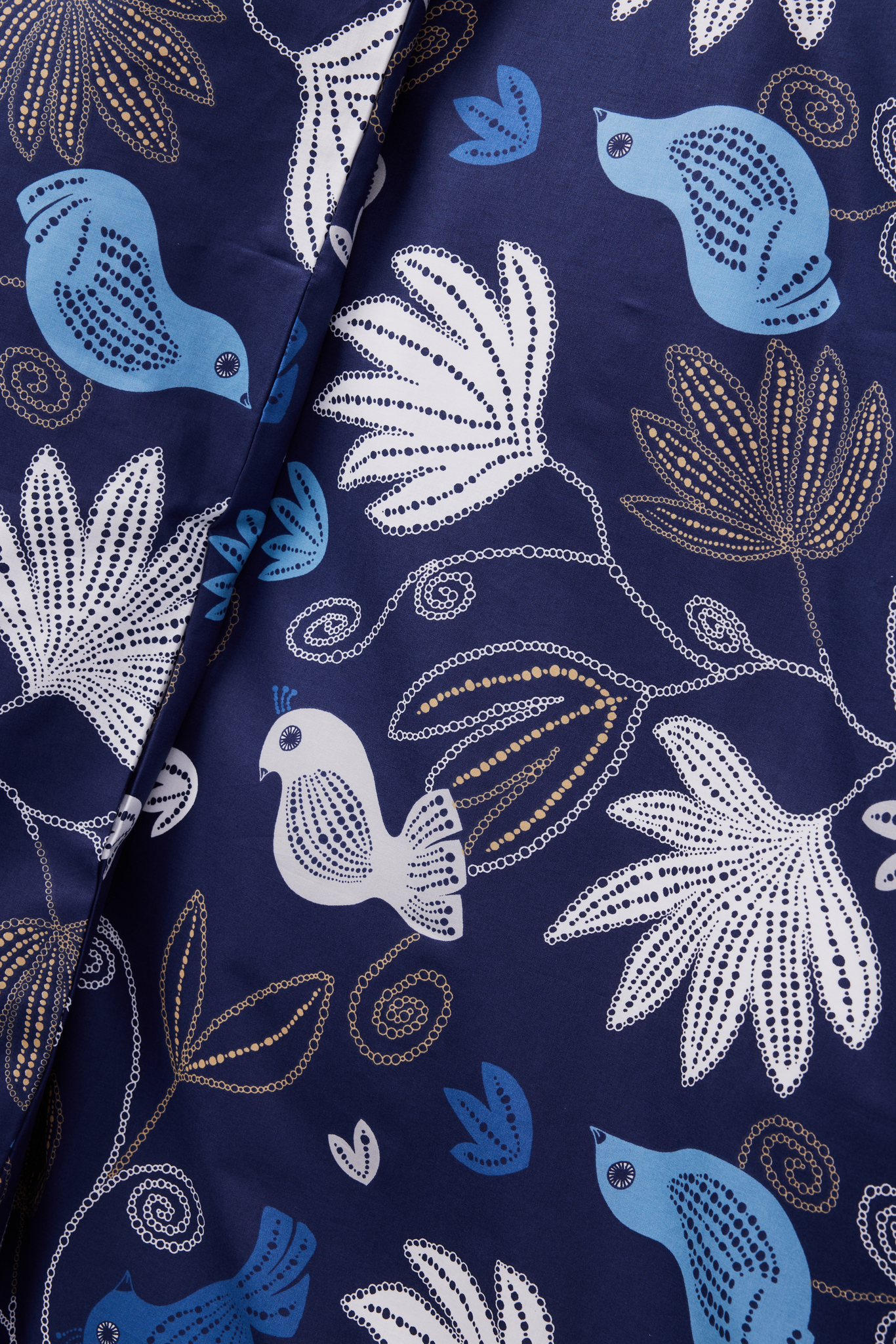 60652-4792-09-06_2; Finlayson Helmilintu Duvet Cover set Dark Blue / Gold / 150x210 + 50x60 cm 