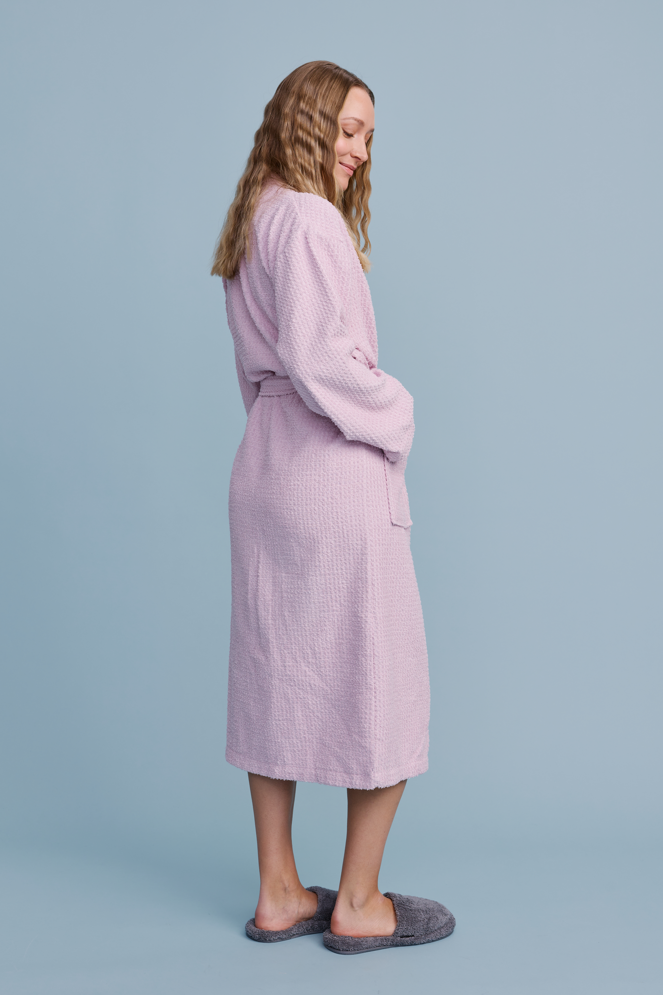 71122-0001-01-03_3; 71121-0001-01-03_3; Finlayson Pehmis Bathrobe Rose / S/M 